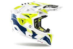 Airoh Hjälm Aviator 3 Spin Gul/Blå