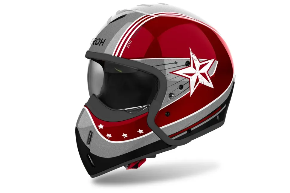 Airoh Hjälm J 110 Command Burgundy Gloss