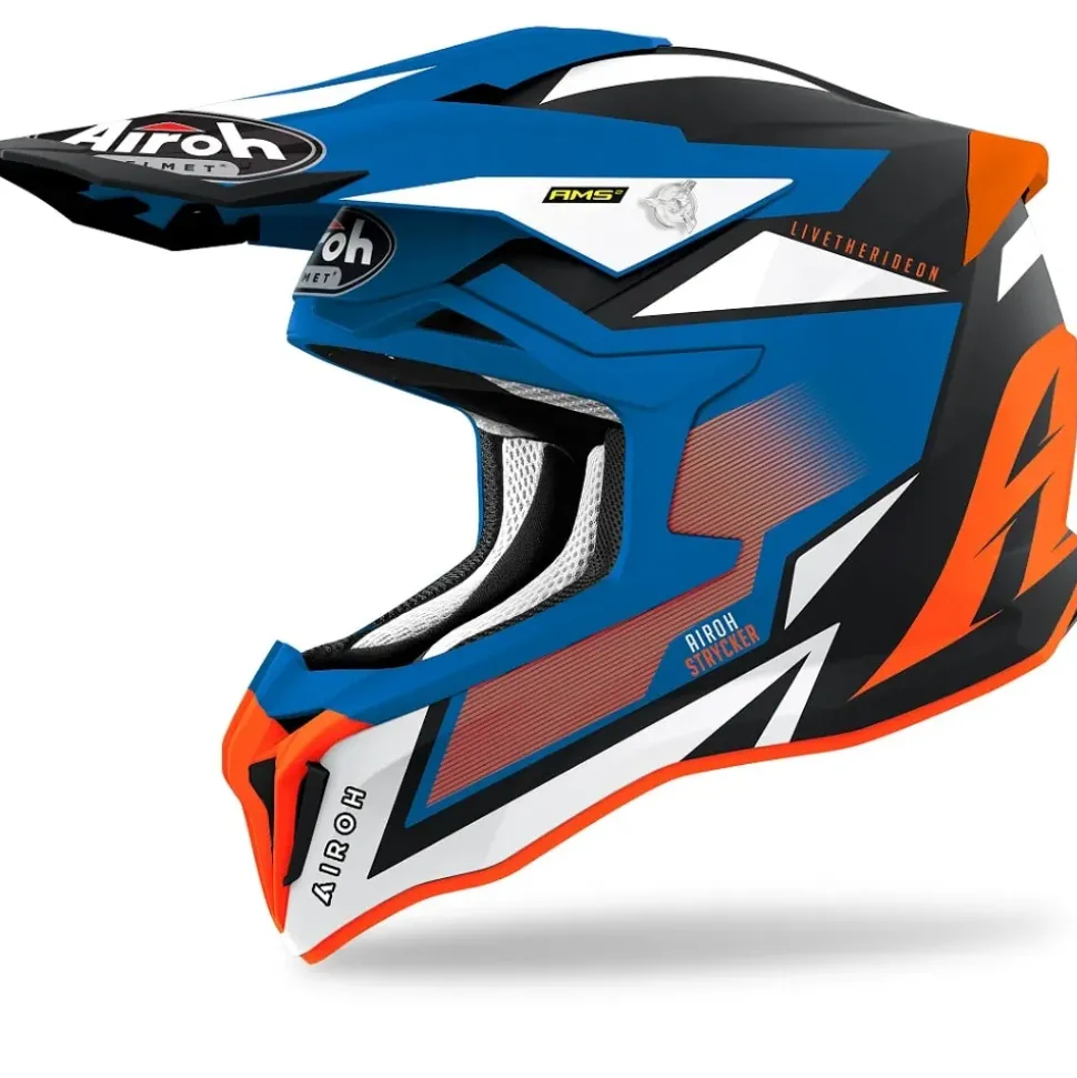 Airoh Hjälm Strycker Axe orange/blå matt L