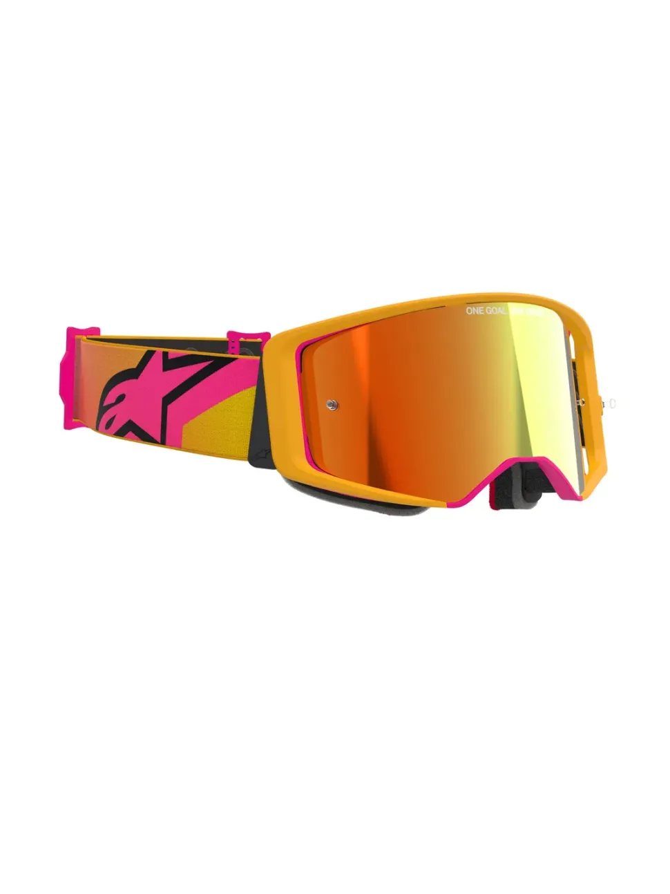 Alpinestars Goggle Supertech CORP Gul/Rosa Spegel/Röd
