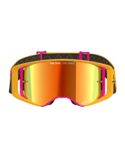Alpinestars Goggle Supertech CORP Gul/Rosa Spegel/Röd