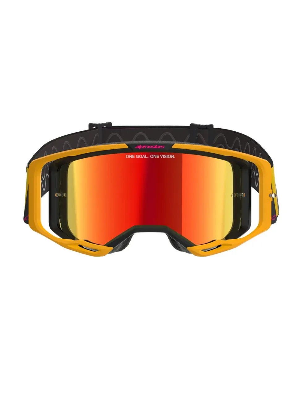 Alpinestars Goggle Vision 8 CORP Gul/Rosa Spegel/Röd