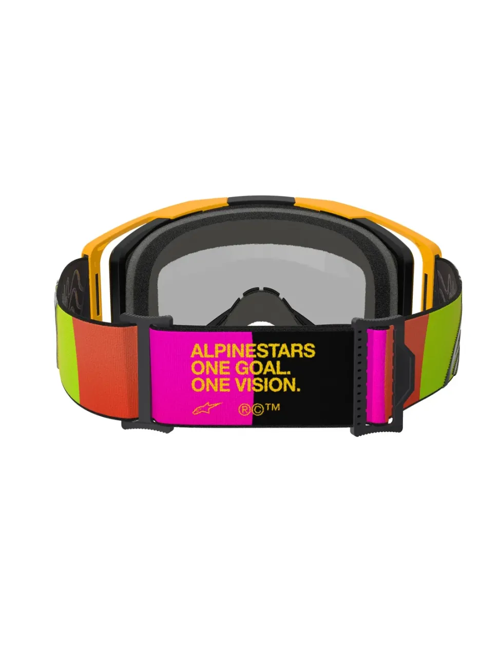 Alpinestars Goggle Vision 8 CORP Gul/Rosa Spegel/Röd