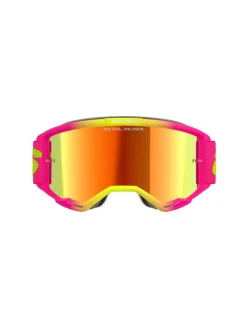 Alpinestars Goggle Vision 5 WORDMARK Rosa/Fluo Gul/Spegel Röd