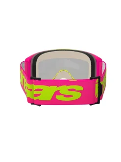 Alpinestars Goggle Vision 5 WORDMARK Rosa/Fluo Gul/Spegel Röd