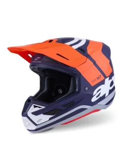 Alpinestars Hjälm S-M7 Core Orange/Blå