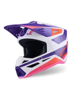 Alpinestars Hjälm S-M3 Heat Vit/Lila/Rosa