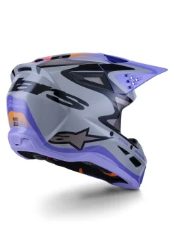 Alpinestars Hjälm S-M3 Jettson Grå/Lila/Svart
