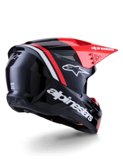 Alpinestars Hjälm S-M3 Radium Svart/Fluo Röd/Vit