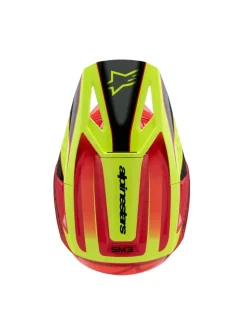Alpinestars Hjälm SM3 Youth Fray Röd/Gul Fluo/Svart