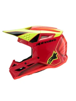 Alpinestars Hjälm SM3 Youth Fray Röd/Gul Fluo/Svart
