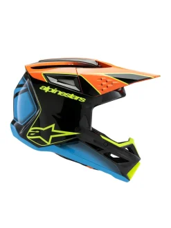Alpinestars Hjälm SM3 Youth Fray Svart/Orange/Gul Fluo