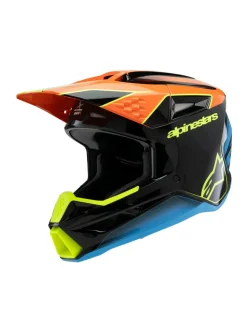 Alpinestars Hjälm SM3 Youth Fray Svart/Orange/Gul Fluo