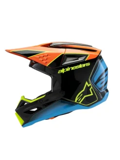 Alpinestars Hjälm SM3 Youth Fray Svart/Orange/Gul Fluo