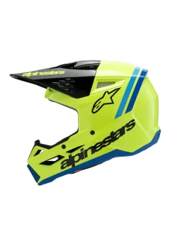 Alpinestars Hjälm SM3 Youth Radium Gul Fluo/Svart/Blå