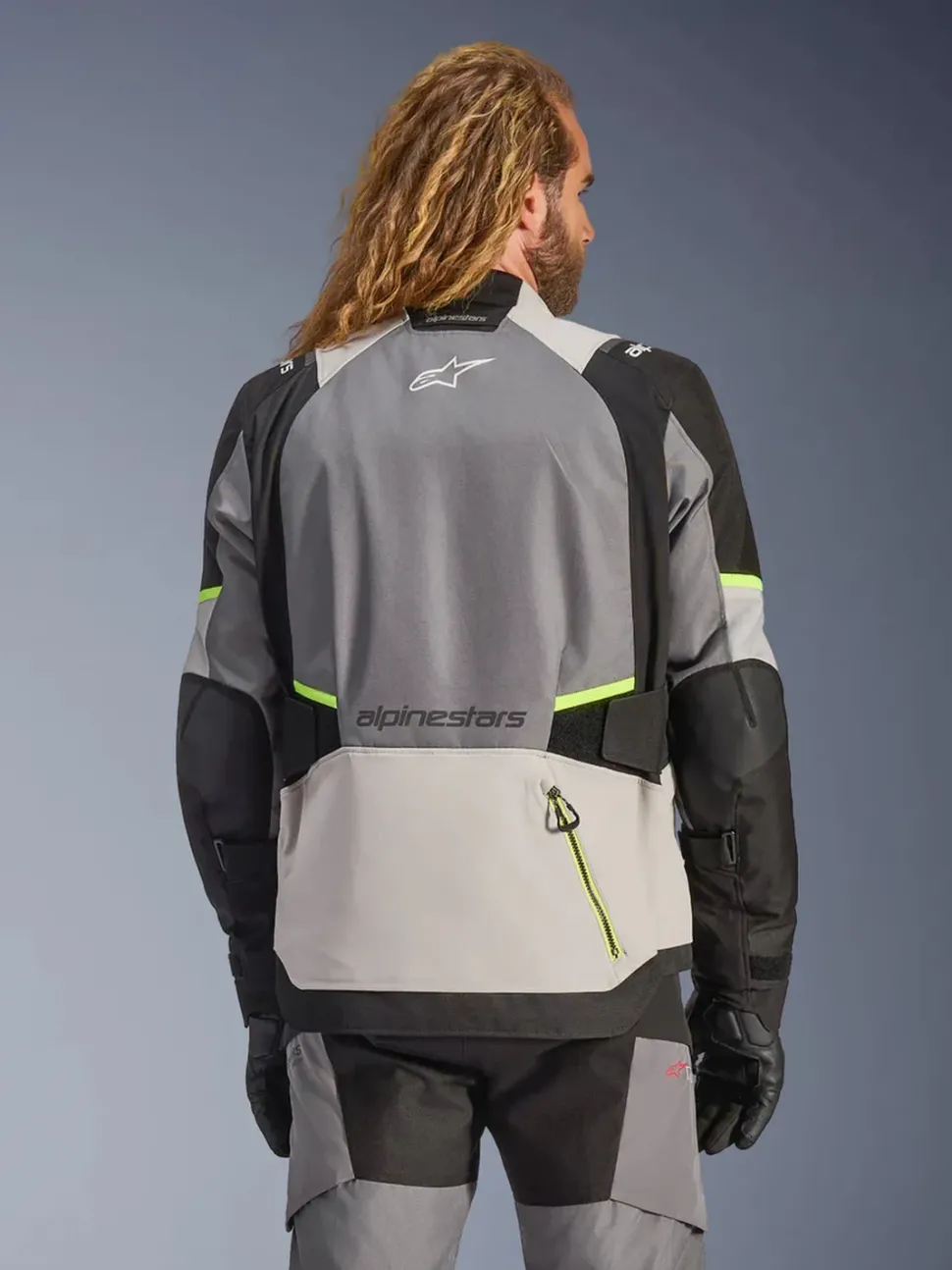 Alpinestars Jacka Andes v4 Drystar Grå/Fluo Gul