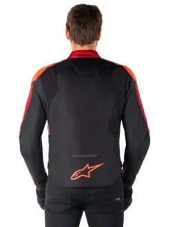 Alpinestars Jacka T-Jaws v4 Vattentät Svart/Röd Fluo