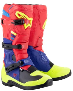 Alpinestars Stövel Tech 3 Röd/Blå/Gul Fluo