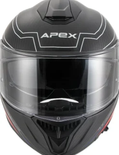 APEX Hjälm FC500 Carbon Assen vit/röd/blå matt