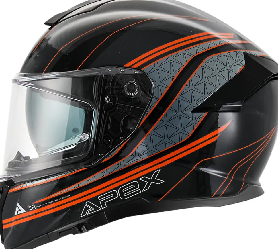 APEX Hjälm FT300 Vienna svart/orange