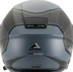 APEX Hjälm MC500 Carbon Dolomites svart/grå/silver glansig