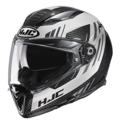 HJC Hjälm F70 Carbon Kesta Svart/Grå MC5 XS