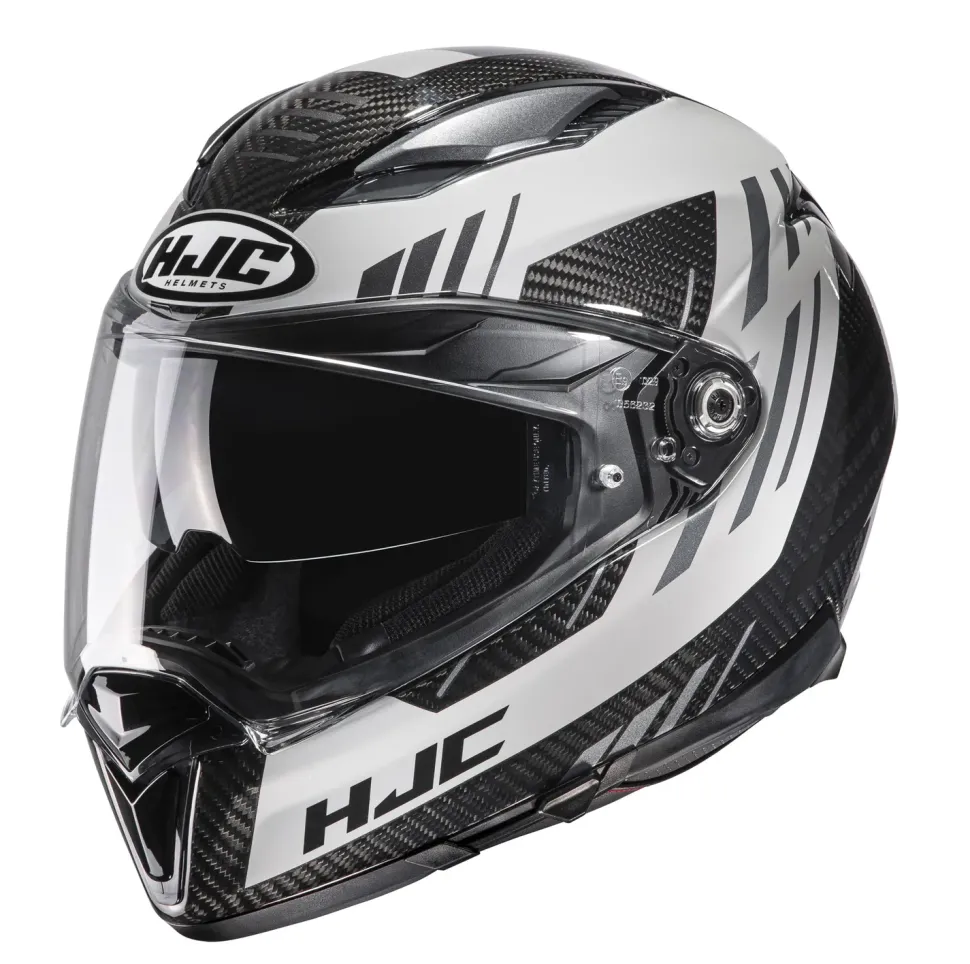 HJC Hjälm F70 Carbon Kesta Svart/Grå MC5 XS