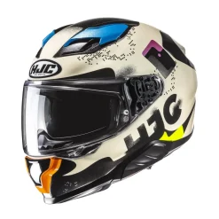 HJC Hjälm F71 Faco Vit/Svart/Multi MC28