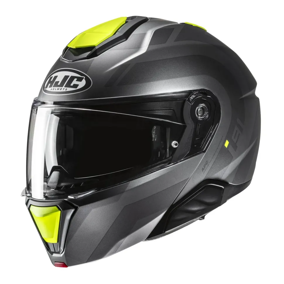 HJC Hjälm i91 Arven Grå/Fluo Gul MC3HSF