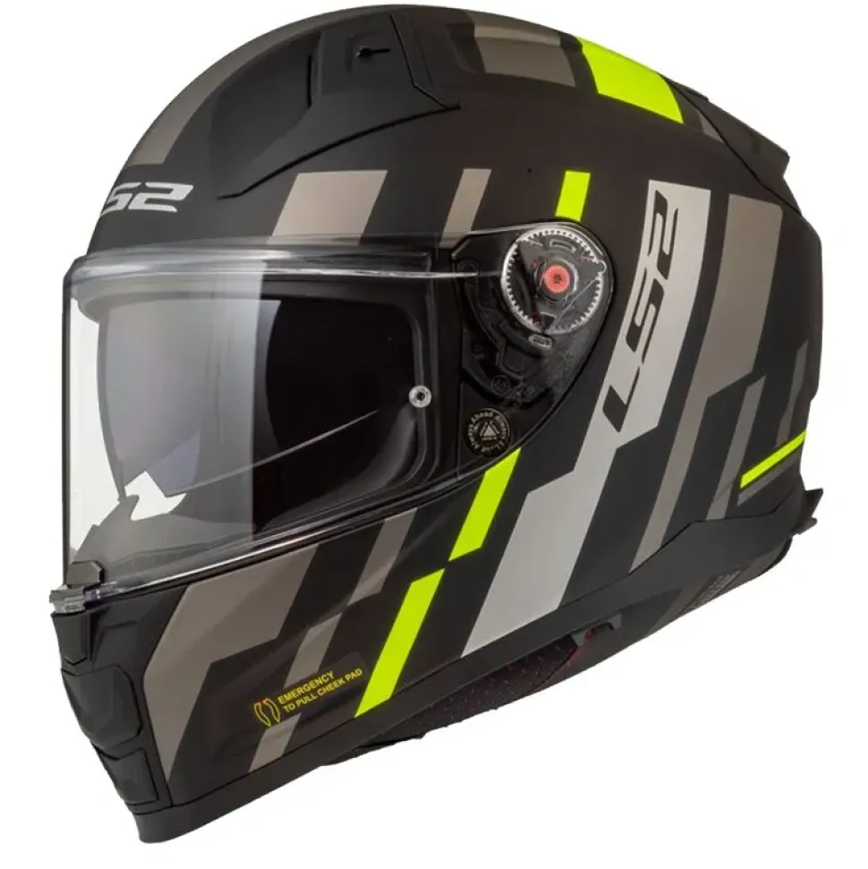 Hjälm Ls2 Ff811 Vector Ii Tron Matt Svart/Gul