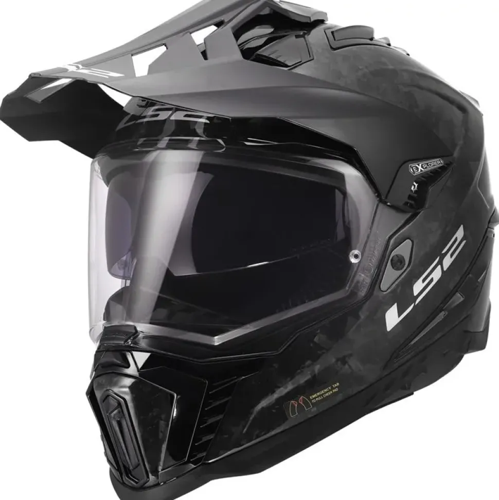 Hjälm Ls2 Mx701 Explorer Carbon Forged Svart