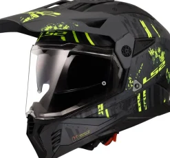 Hjälm Ls2 Mx702 Pioneer Ii Crazy Matt Svart/Gul