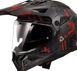 Hjälm Ls2 Mx702 Pioneer Ii Crazy Svart/Röd