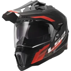 LS2 MX701 Explorer Hexa Svart/Röd/Grå