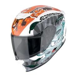 SCORPION Hjälm EXO-JNR AIR The4elements Vit-Blå-Orange