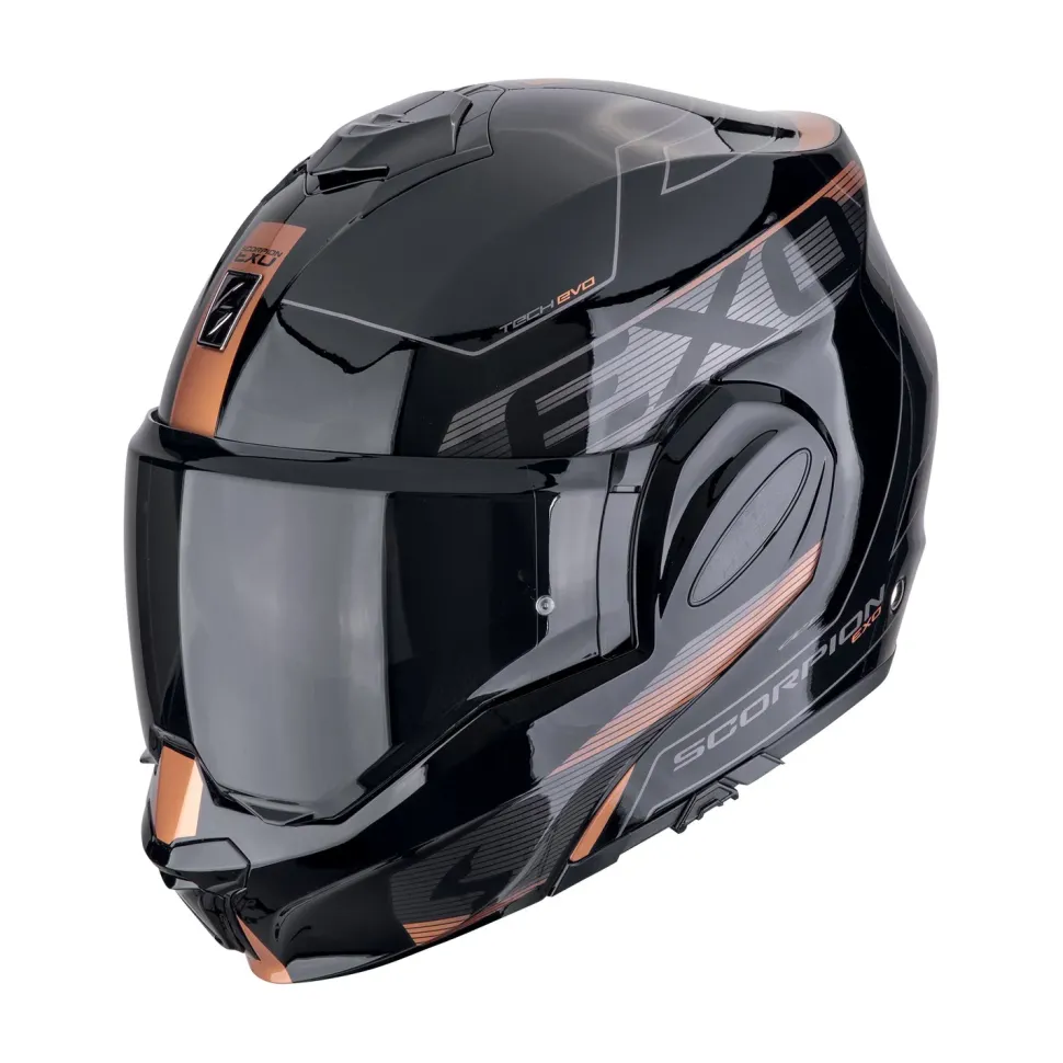 SCORPION Hjälm EXO-TECH EVO TRAVELLER Svart-Koppar